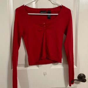 Red long sleeved shirt